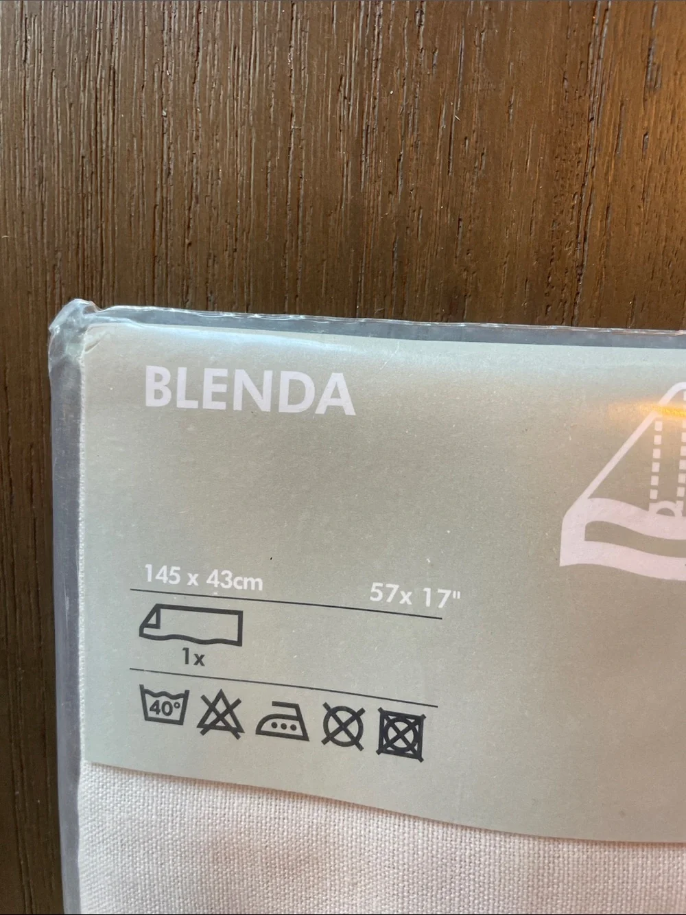 IKEA Blenda Tan Beige Curtain Valance 57